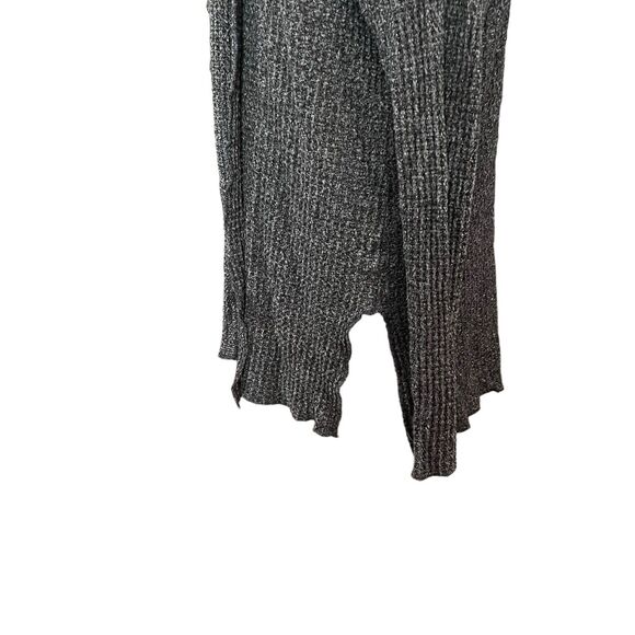 American Eagle Medium Cardigan Sweater Soft & Sexy Plush Gray Black Open - Picture 5 of 8